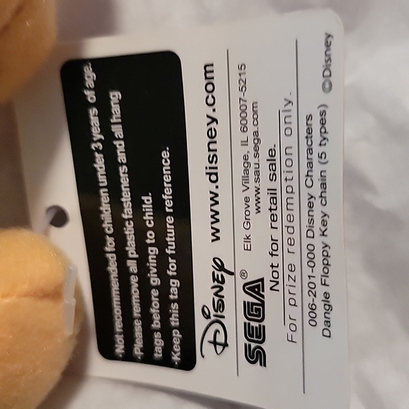 Disney Sega floppy Keychain Complete Set of 5 Characters - Picture 8 of 9